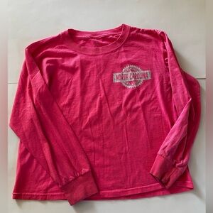 Girls Pink North Carolina Long Sleeve Shirt S